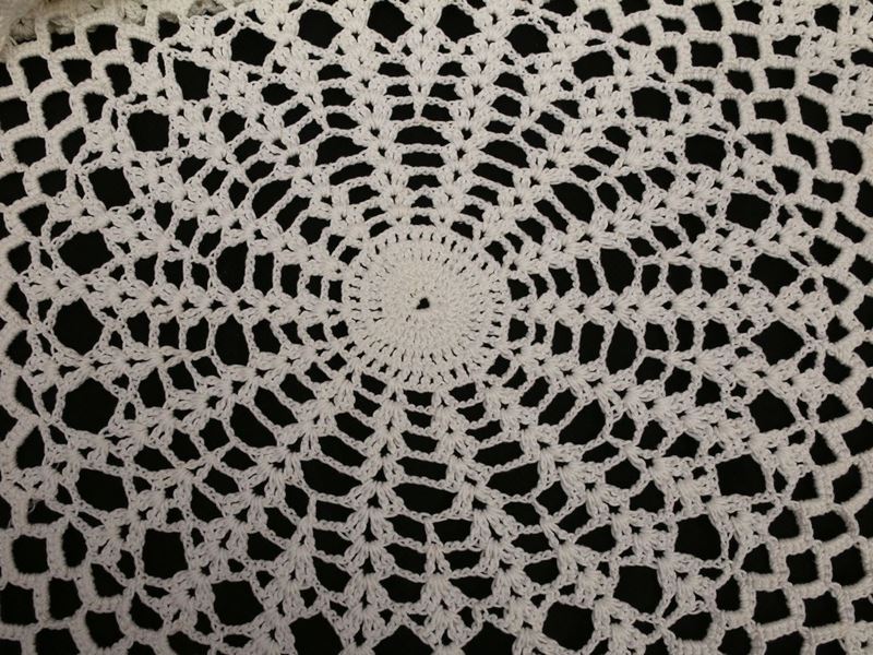 Tovaglia Rotonda in Cotone Bianco