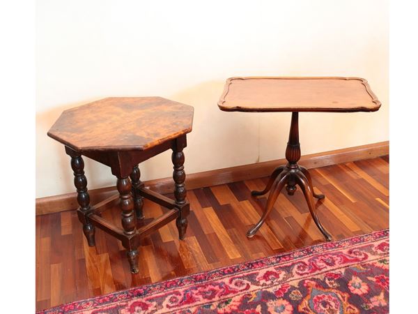 Two walnut coffee tables  - Auction Lazzi's House - first part Furniture, paintings, Murano glass, curiosities - Maison Bibelot - Casa d'Aste Firenze - Milano