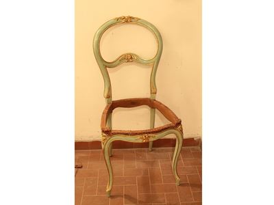 Finimento da Salotto in Legno Laccato e Dorato