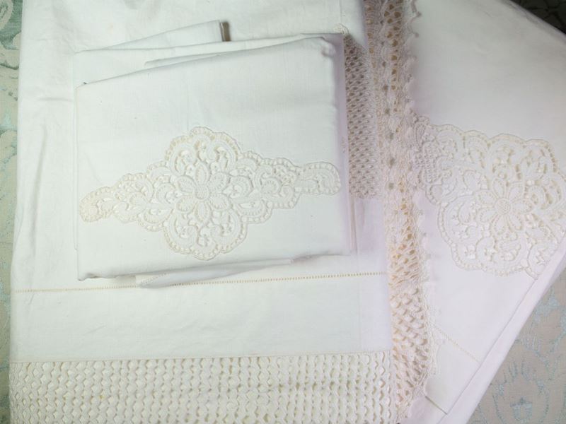 Due Lenzuola in Cotone e Lino per Letto Matrimoniale
