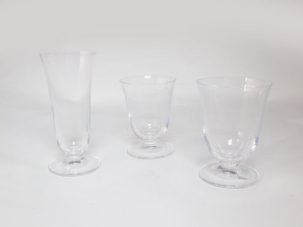 Servito di bicchieri in cristallo