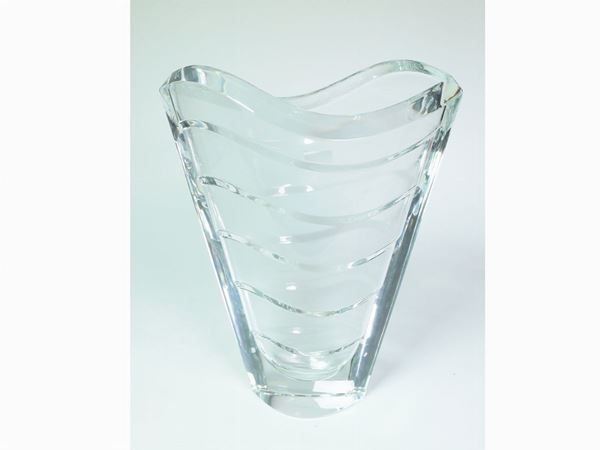 Wave crystal vase, Baccarat