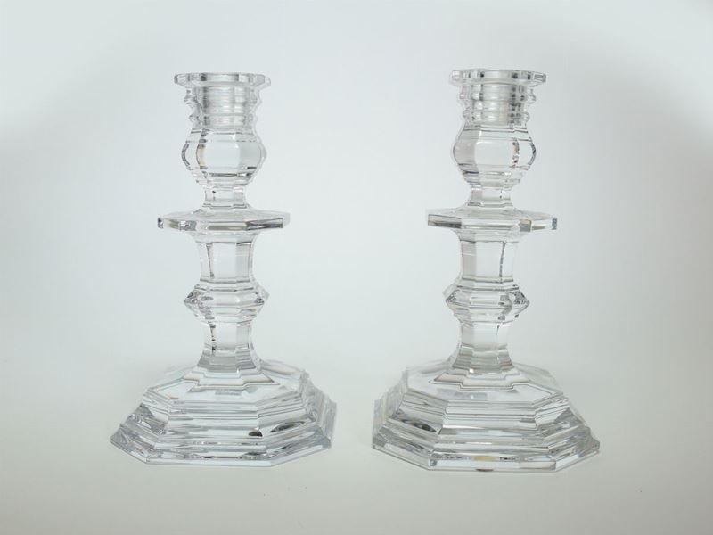 Coppia di Candelabri in Cristallo