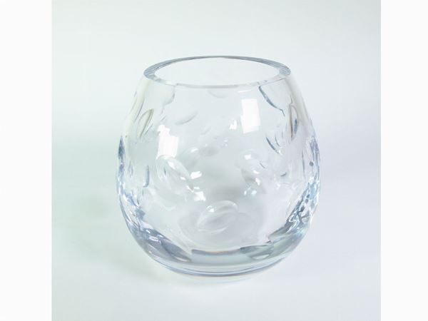 A Cluny crystal vase, Christofle