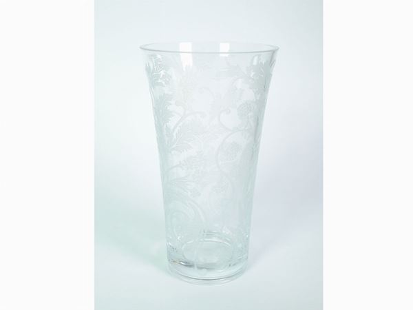 A Marly crystal vase, Christofle