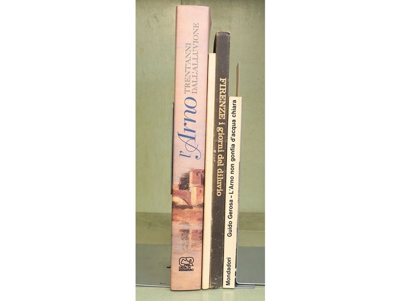 Lotto di Libri Sull'arno e L'alluvione di Firenze