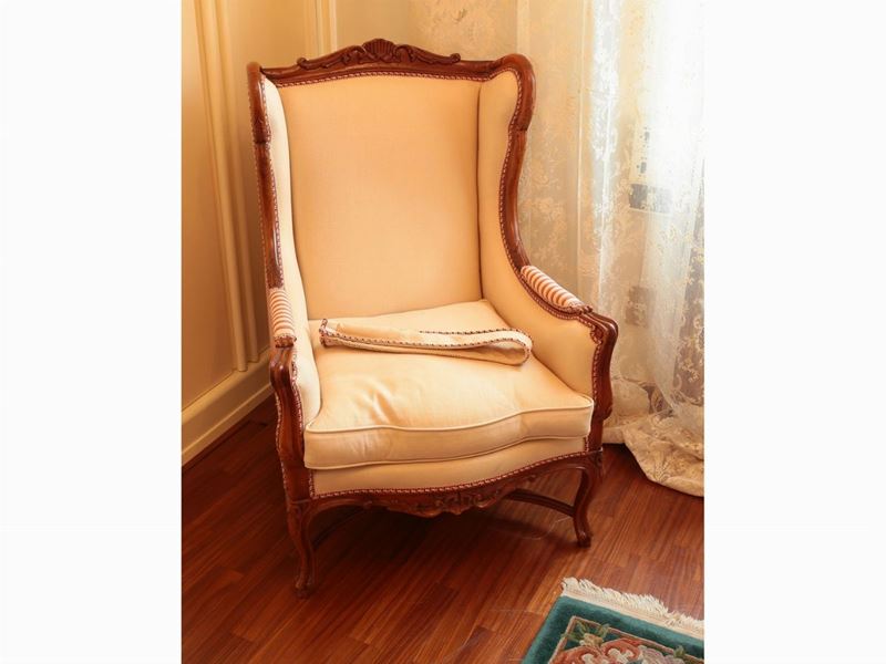 Poltrona Bergere in Noce