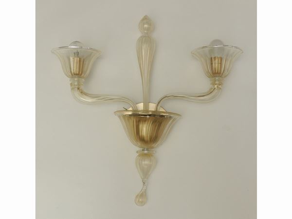 Serie di tre appliques in vetro soffiato di Murano, La Murrina