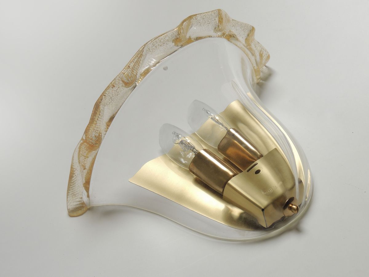 Coppia di Appliques in Vetro Soffiato di Murano, la Murrina
