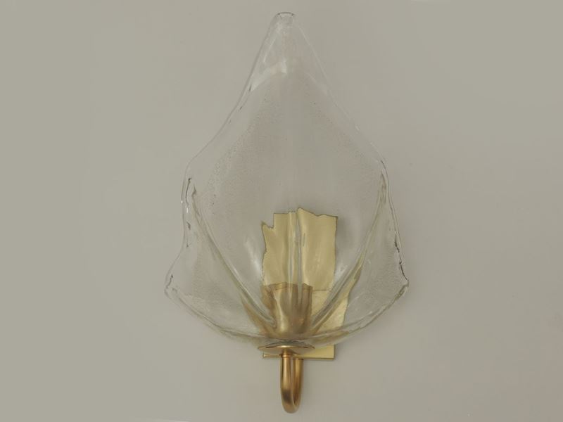 Coppia di Applique in Vetro di Murano Soffiato, la Murrina