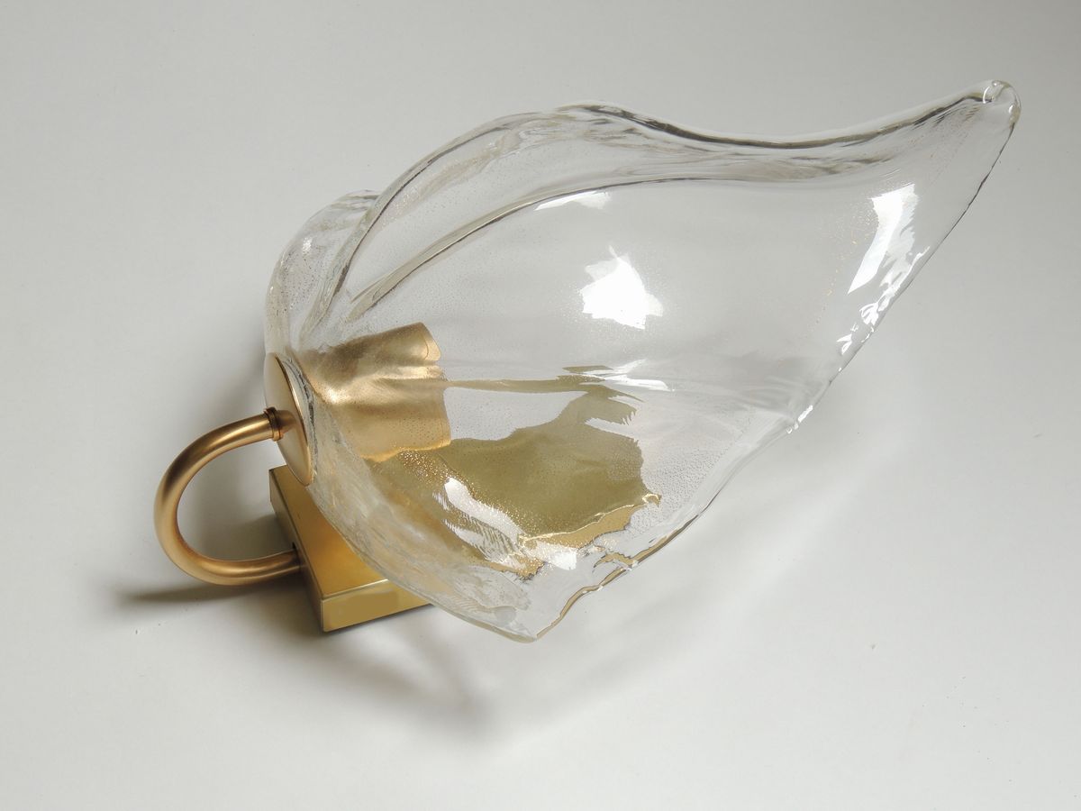 Coppia di Applique in Vetro di Murano Soffiato, la Murrina