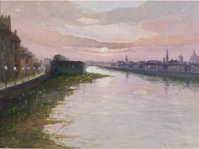 Tramonto Sull'arno