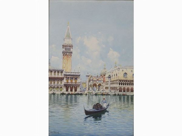 Emilio Boni : Venetian Canal  ((1844-1867))  - Auction Modern and Contemporary Art - Maison Bibelot - Casa d'Aste Firenze - Milano