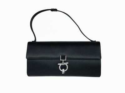 Borsa da Sera in Seta Nera, Salvatore Ferragamo