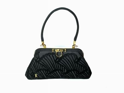 Borsa a Mano in Velluto Nero, Roberta di Camerino