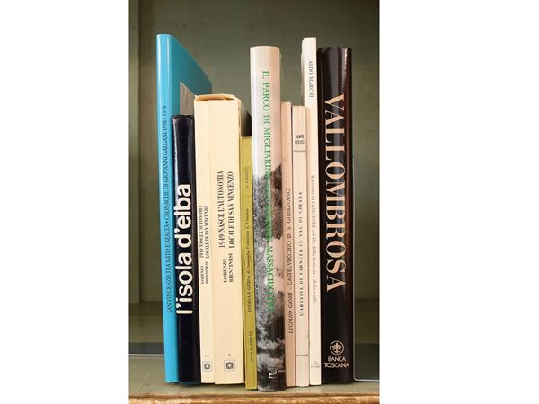Lotto di libri su comuni toscani, tra arte e storia