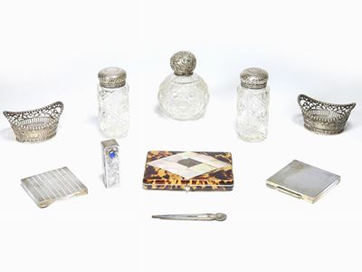 Lotto di Curiosità in Argento e Metallo Argentato