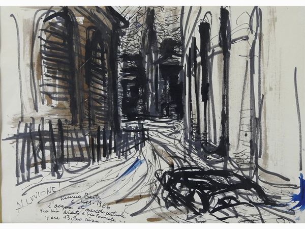 Vinicio Berti : Flood of the Arno 1966  ((1921-1991))  - Auction Modern and Contemporary Art - Maison Bibelot - Casa d'Aste Firenze - Milano