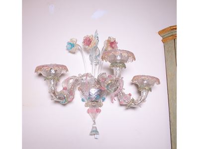 Coppia di Applique in Vetro Soffiato, Barovier e Toso