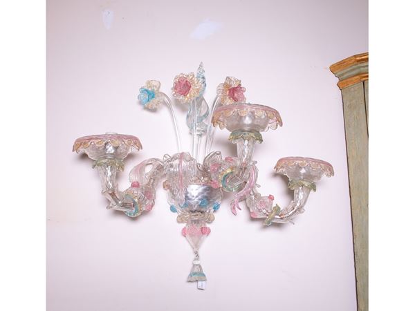 Pair of blown glass appliques, Barovier and Toso