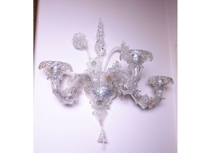 Coppia di Applique in Vetro Soffiato di Murano