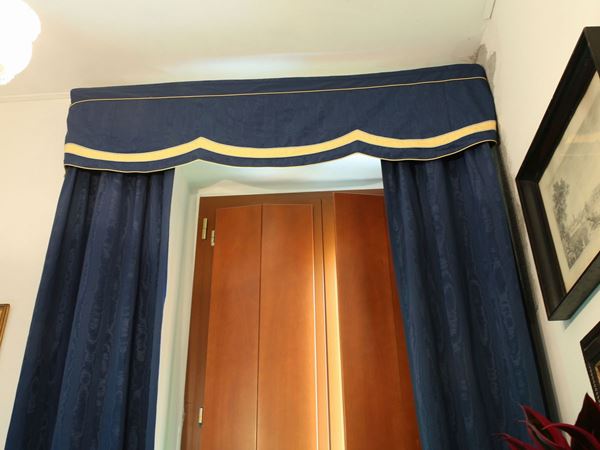 A set of silk curtains for single window
