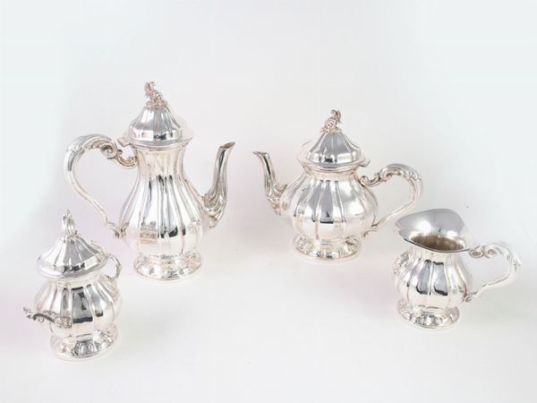 A tea and coffe silver set, Cassetti