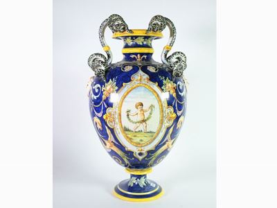 Vaso in Terracotta Smaltata, Ginori