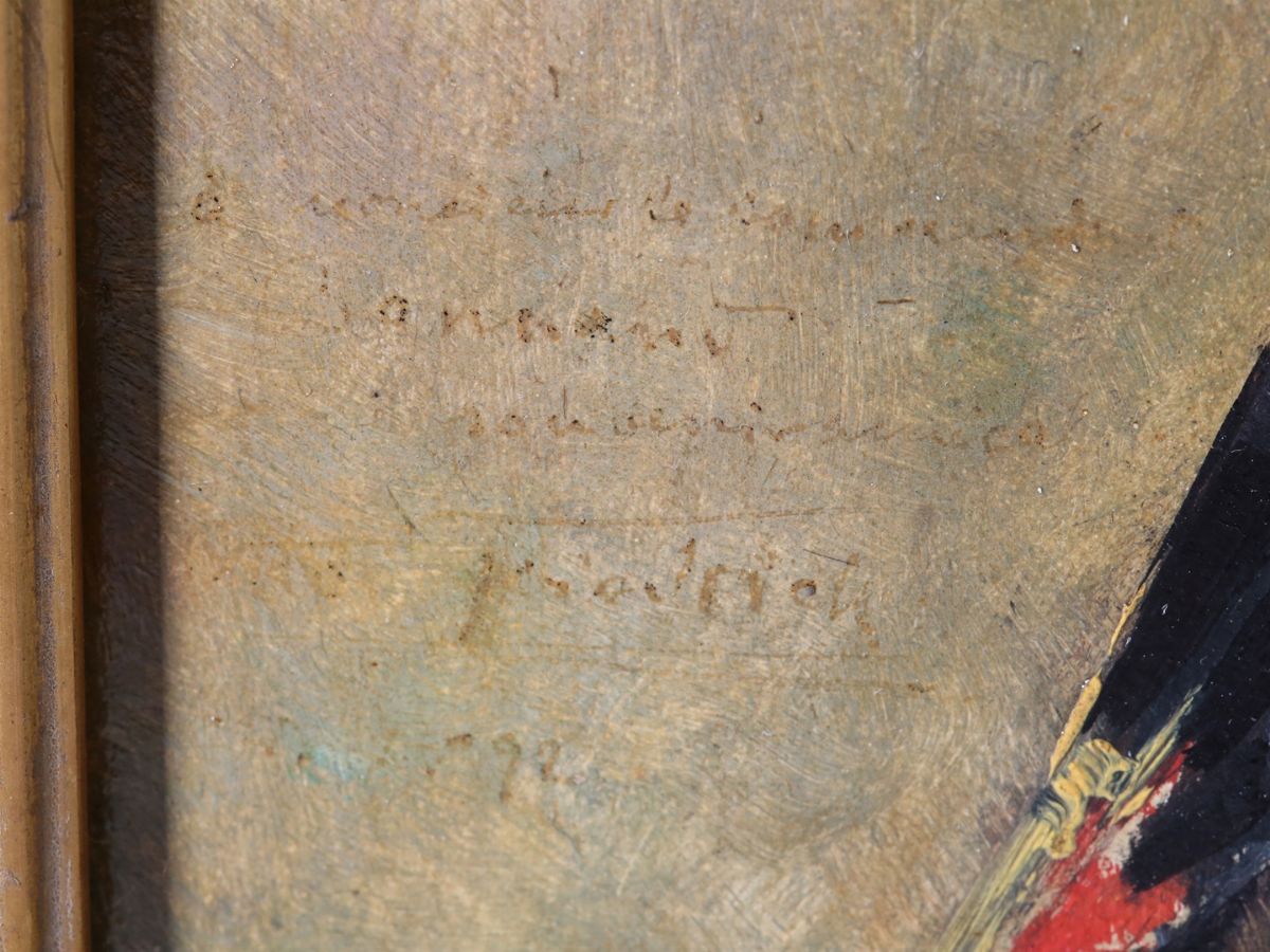 Scuola Italiana - Ritratto di Donna con Ventaglio