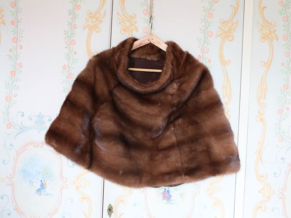 Brown mink fur cape, Pellicceria Cioni  - Auction Accessories and Fashion Vintage - Maison Bibelot - Casa d'Aste Firenze - Milano
