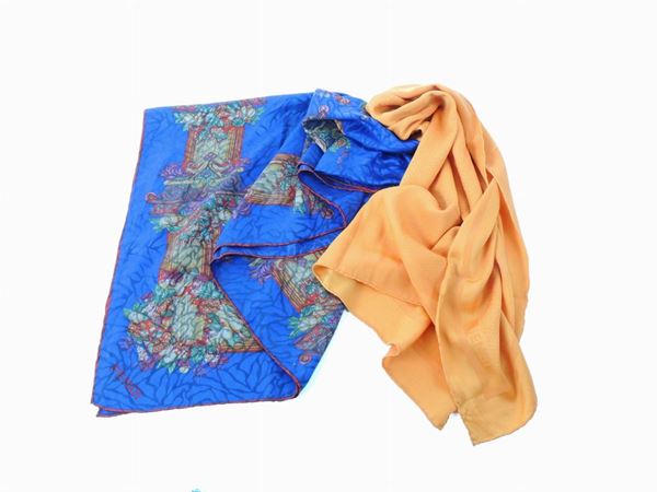 Two silk scarf, Fendi