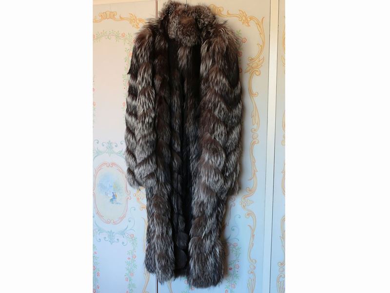 Cappotto in Volpe Argentata