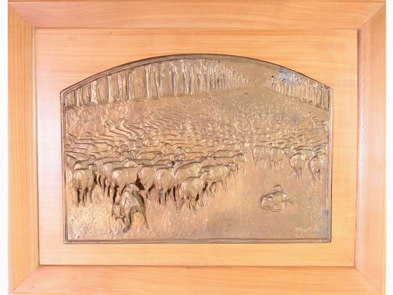 Arrigo Minerbi - Paesaggio con Gregge