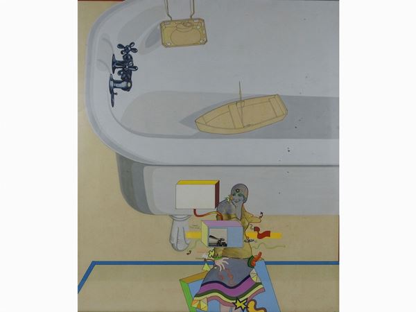 Luca Alinari : La vasca da bagno 1972  - Asta Arte moderna e contemporanea - Maison Bibelot - Casa d'Aste Firenze - Milano