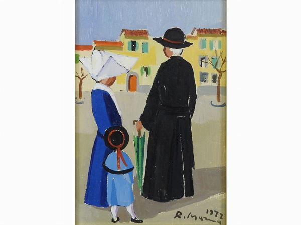 Rodolfo Marma : Nun and priest 1972  ((1923-1999))  - Auction Modern and Contemporary Art - Maison Bibelot - Casa d'Aste Firenze - Milano