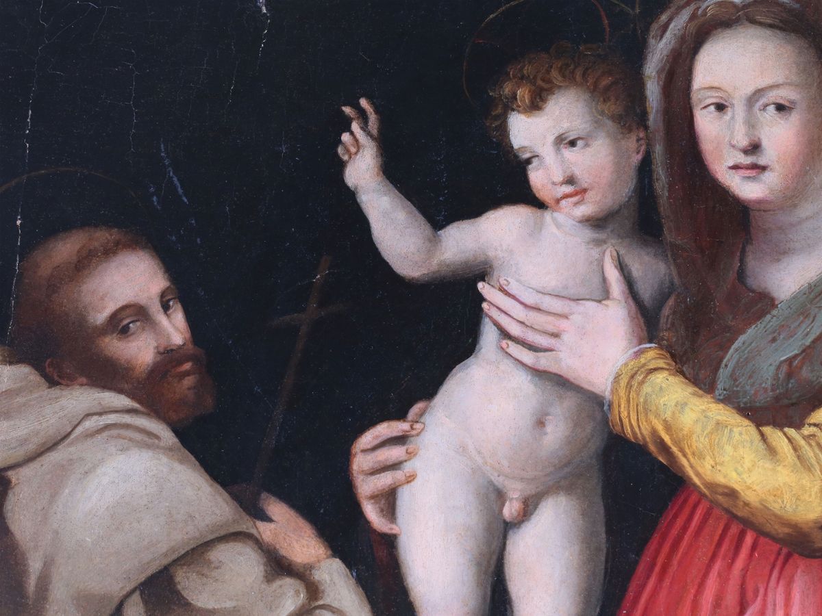 Giovanni Brina - Madonna con Bambino e San Giovannino tra i Santi Francesco e Maria Maddalena