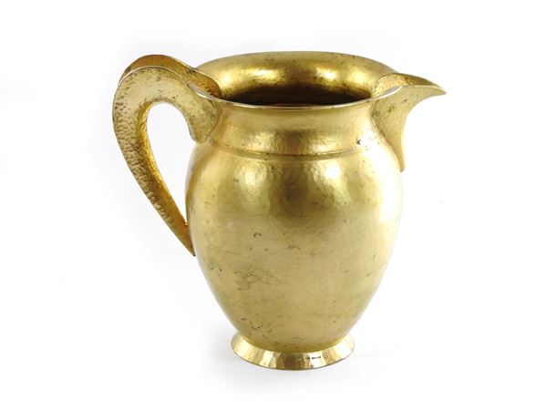 A sterling vermeille silver pitcher, Pampaloni Florence