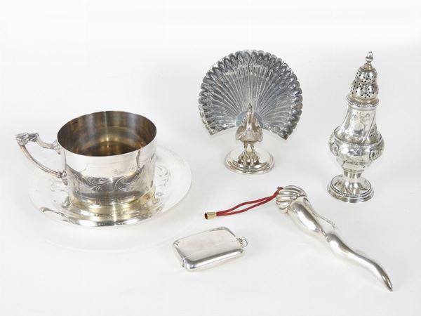 A silver and silverplated items lot  - Auction Furniture, Old Master Paintings, Silvers and Curiosity from florentine house - Maison Bibelot - Casa d'Aste Firenze - Milano