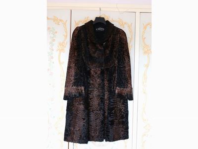 Cappotto in Swakara Marrone e Nero, Pellicceria Cioni