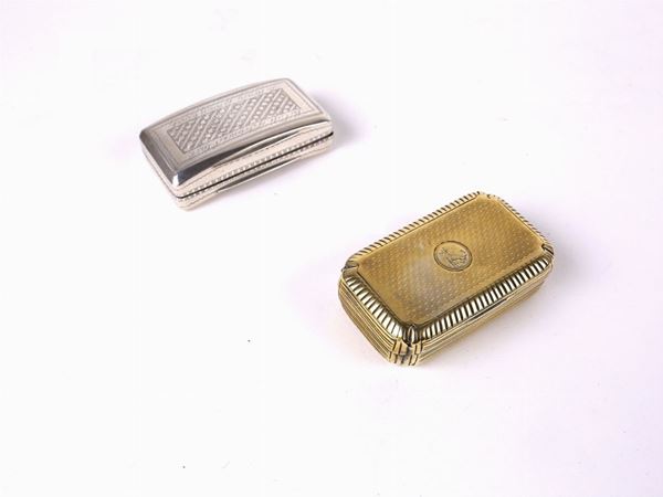 Two silver tobacco tins