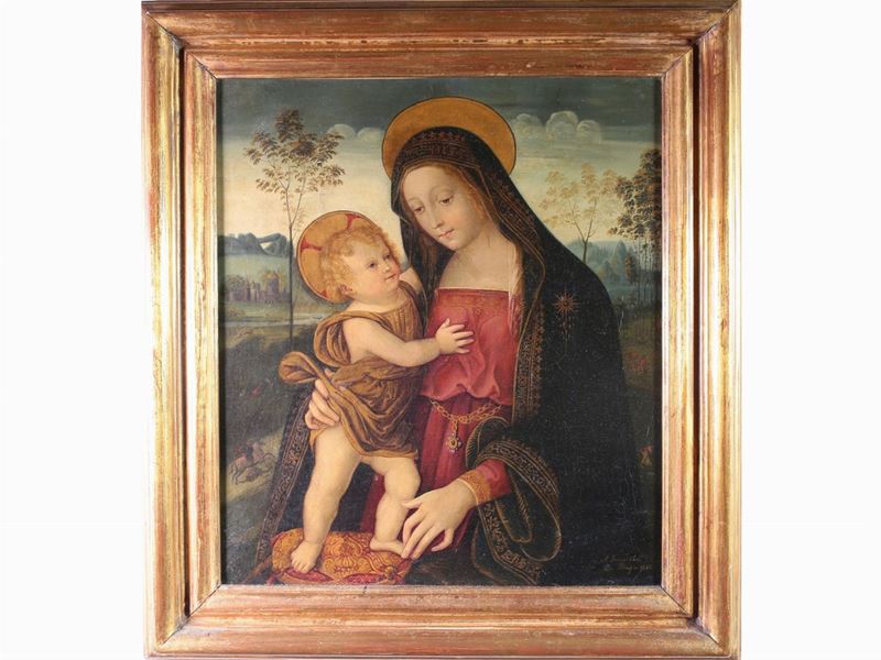 Da Bernardino di Betto Detto Pinturicchio, XIX Secolo - Madonna con Bambino