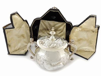 Zuppiera per Porridge in Argento Charles II