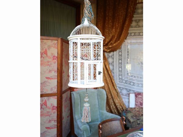 Bird cage  - Auction Antiquities, Interior Decorations and Vintage  from the Panarello Gallery in Taormina - Maison Bibelot - Casa d'Aste Firenze - Milano