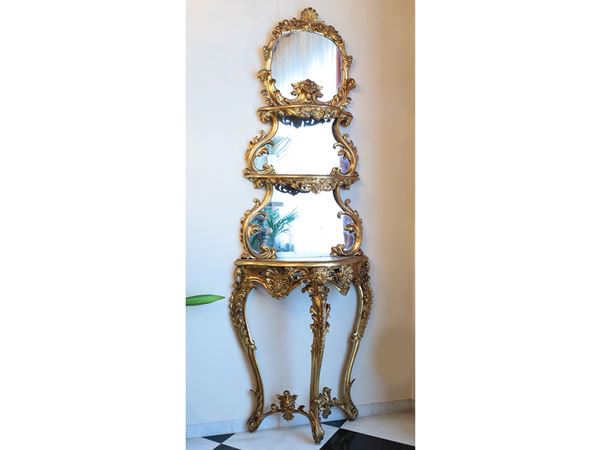 A giltwood console