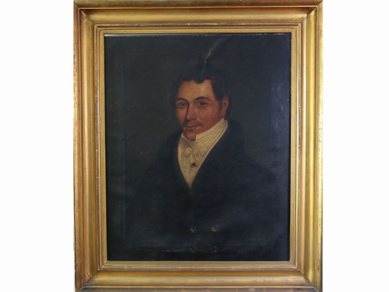 Scuola Francese del XIX Secolo - Ritratto Digentiluomo