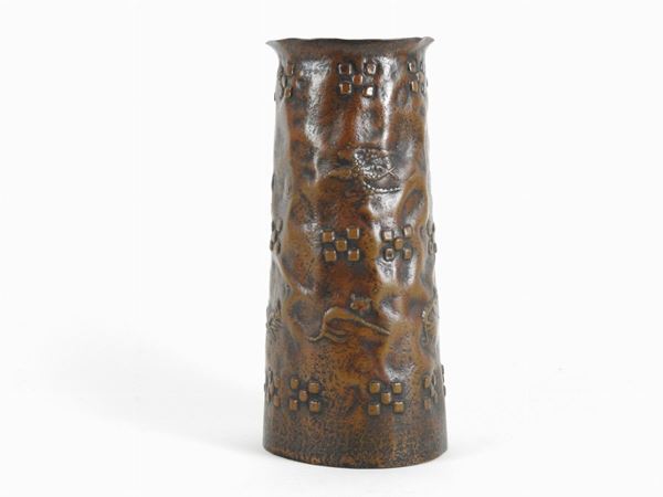 A copper vase, Angelo Bragalini