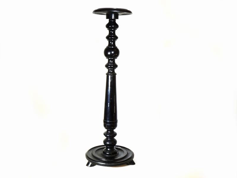 Colonna Portasculture in Legno Ebanizzato