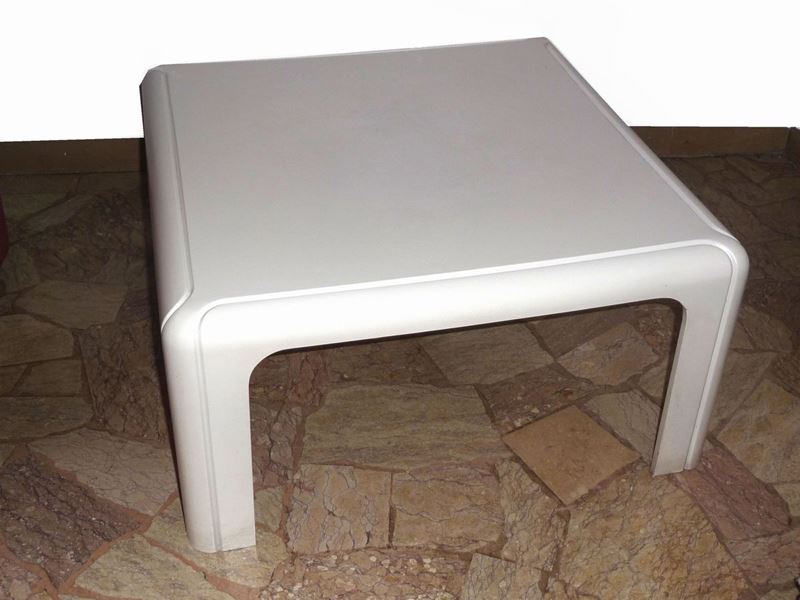 Tavolino Basso in Poliuretano Bianco Gae Aulenti per Kartell