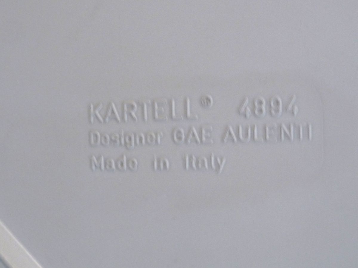 Tavolino Basso in Poliuretano Bianco Gae Aulenti per Kartell
