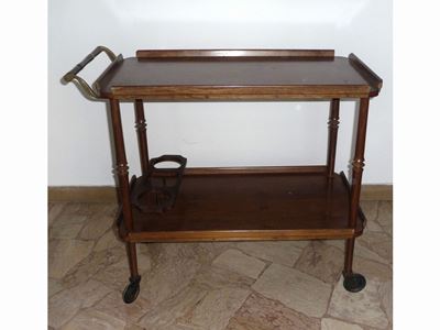 Carrello Portavivande in Noce